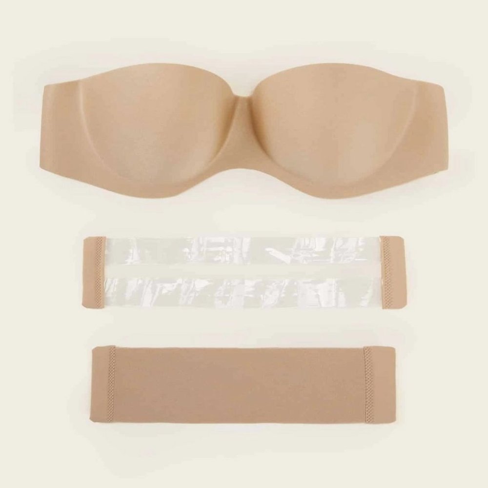 Nude Strapless Bandeau Bra With Changeable Straps